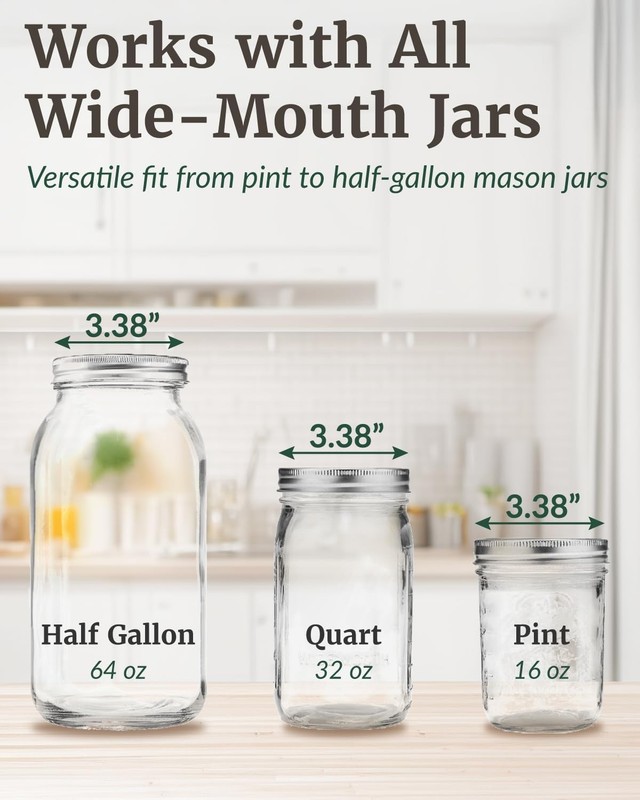 Elementi Glass Fermentation Weight Set of 4 - Easy Grip Fermenting Weights,... gallery
