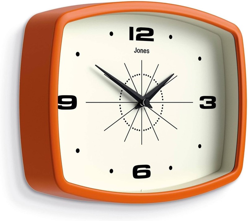 Movie Wall Clock | Rectangular Retro Clock | 10 inch | Orange | Cool gallery