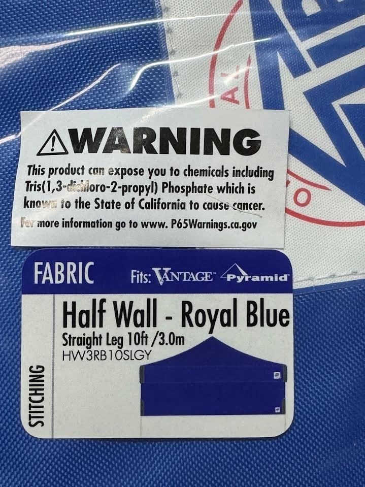 EZUP ' HALF WALL ' ROYAL BLUE ' QUICK ATTACHMENT CLIPS ' STRAIGHT LEG - 10 FT gallery