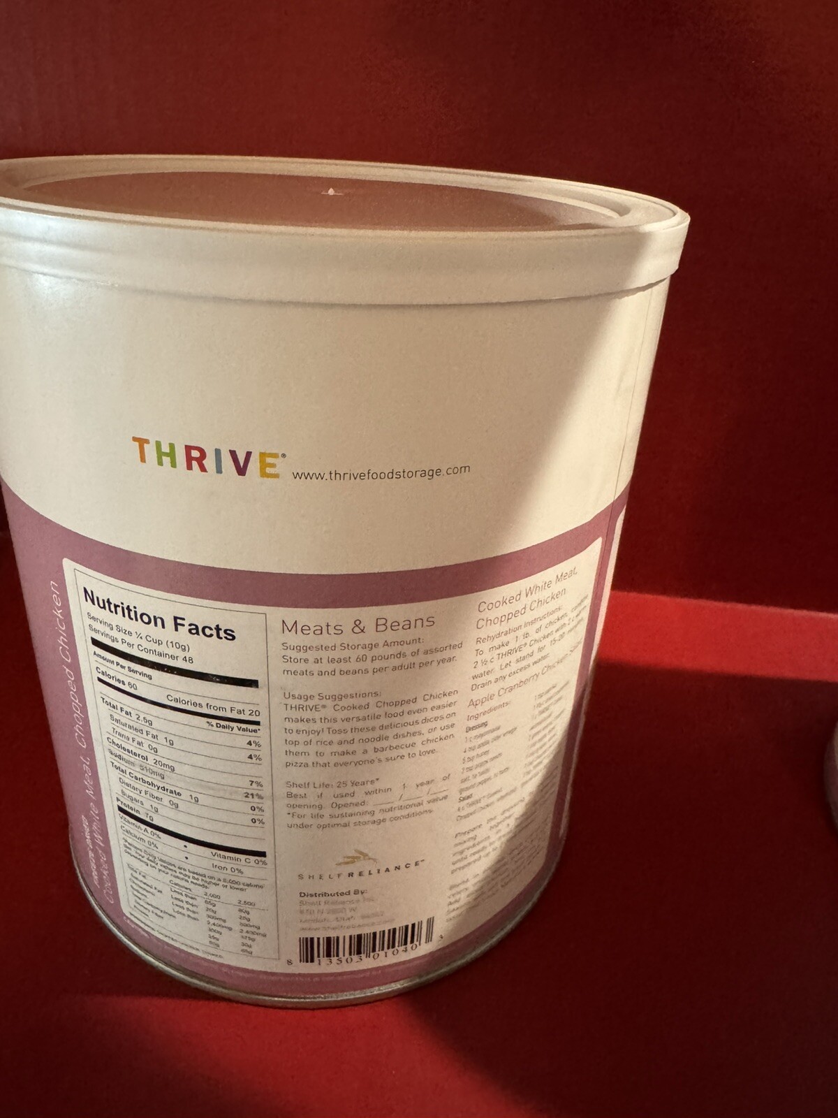 Thrive Life - Cooked White Meat - 48 Servings - Extended Shelf Life 25+ Yrs gallery