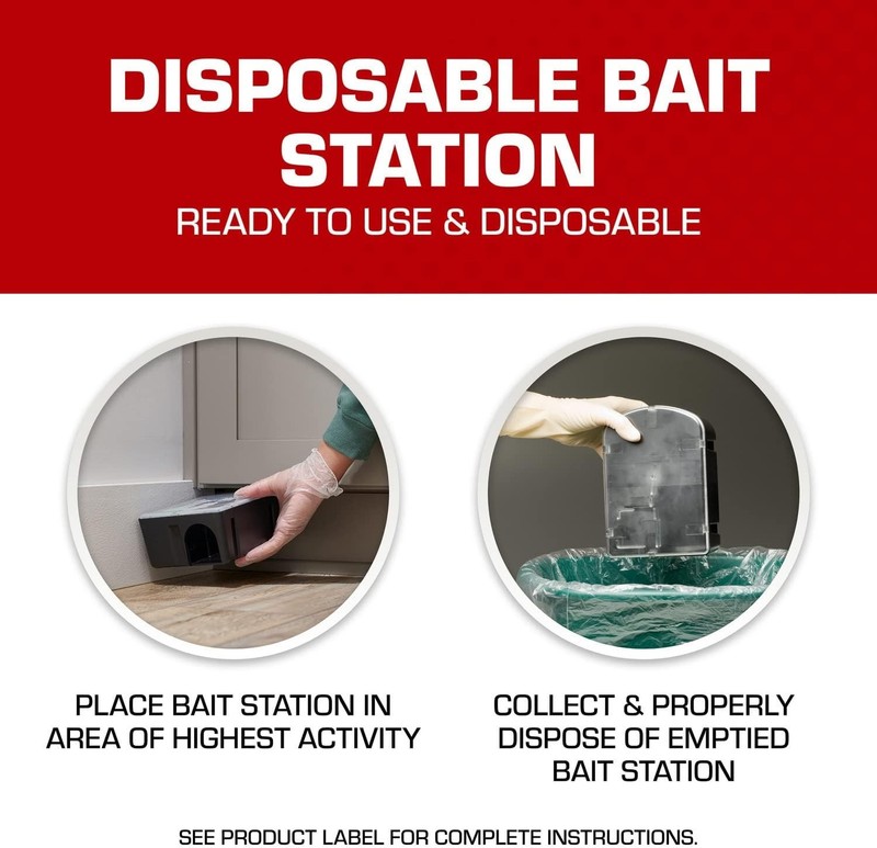 Pre-Filled Rat & Mouse Disposable Stations - Safe for Children & Pets 2-Pack gallery