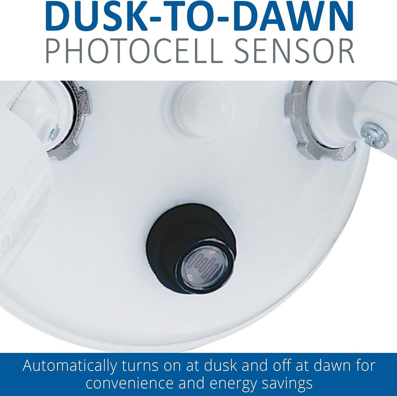Adjustable Dusk Dawn Security Light, Twin Par Outdoor Flood Light Holder, Photoc gallery