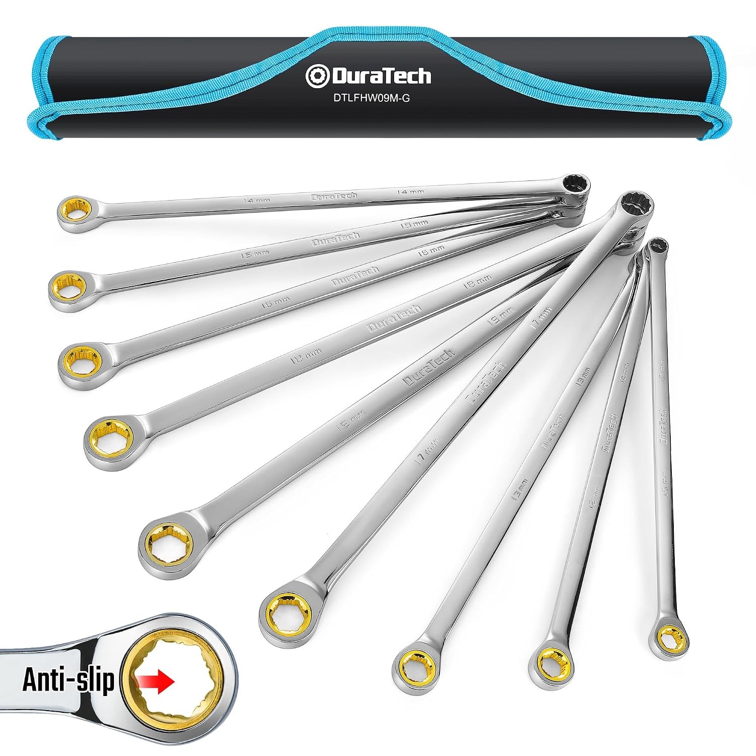 Extra Long Ratcheting Wrench Set, Double Box End Wrench Set with Anti Slip gallery
