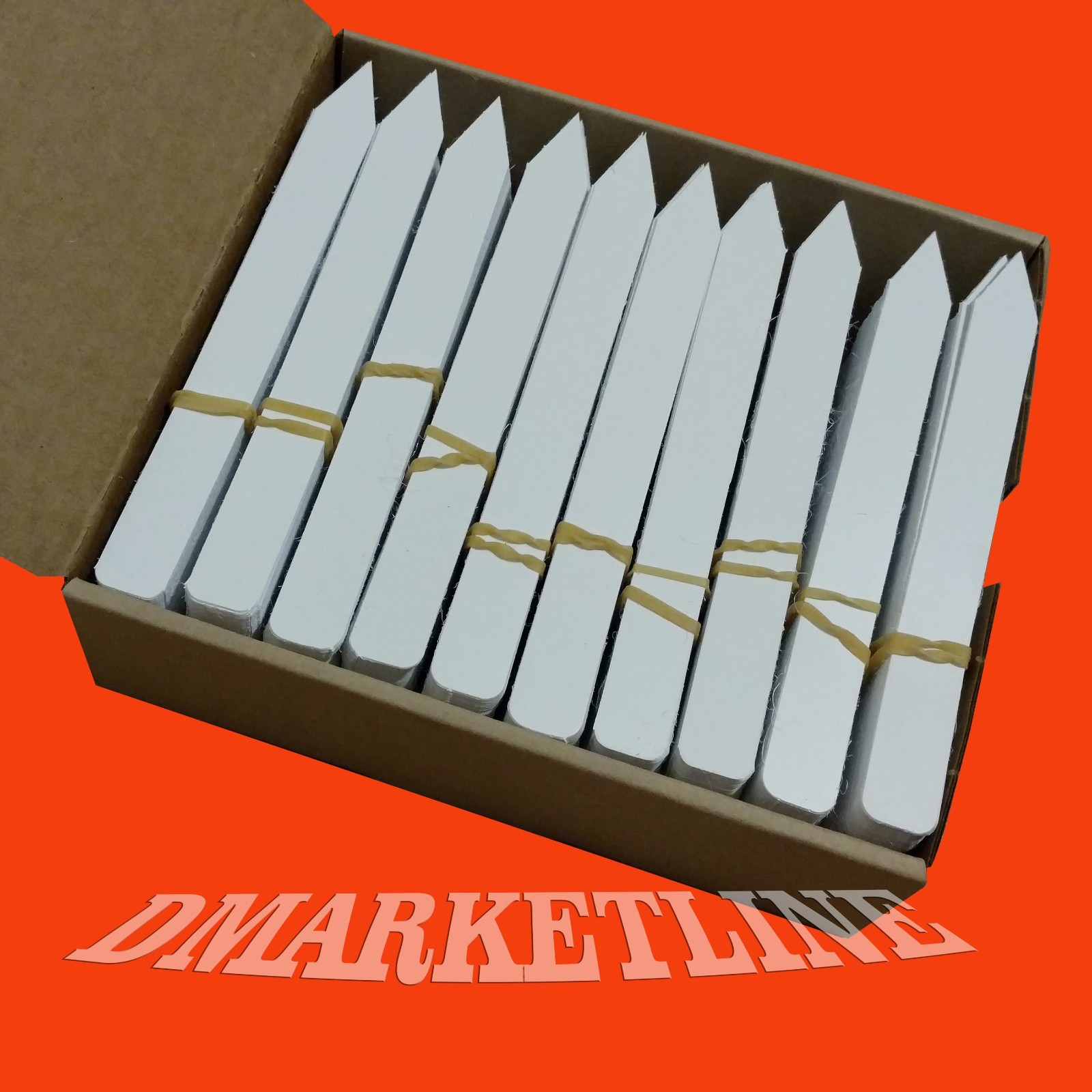 6" x 5/8 White Quality Plastic Plant Labels Nursery Stake Tags markers etiqueta gallery