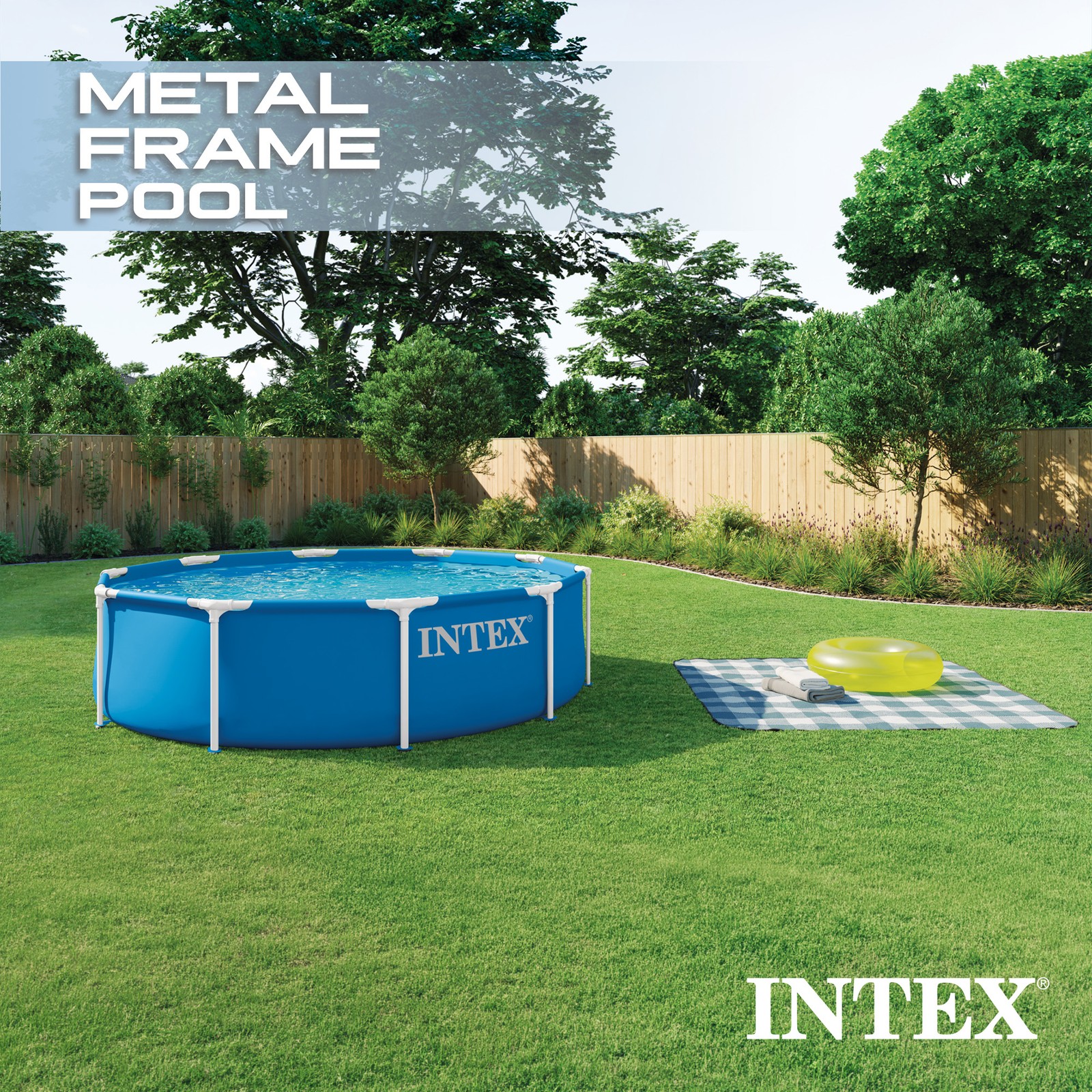INTEX 28200EP Metal Frame Above Ground Swimming Pool, Pool Only (For Parts) gallery