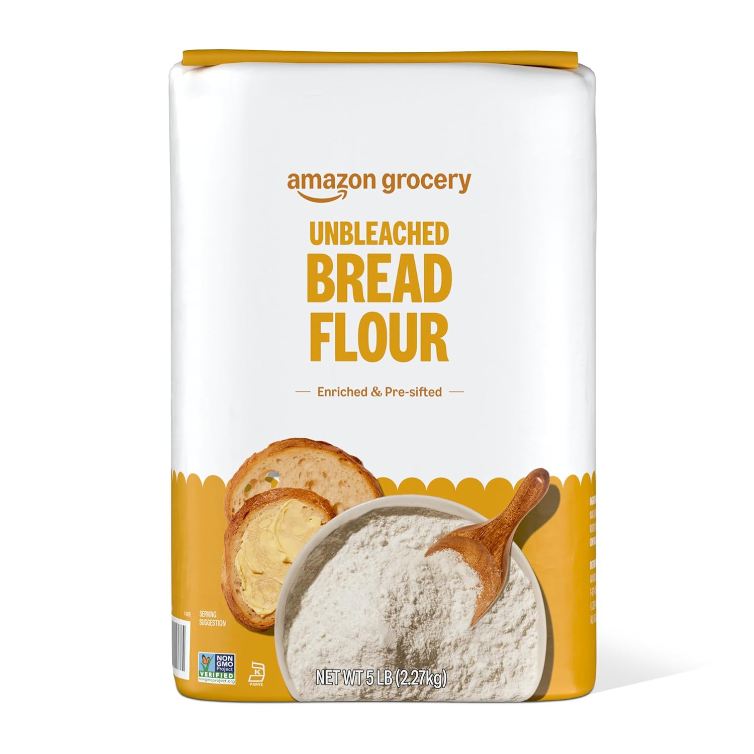 , Enriched Bread Flour, Unbleached, 5 Lb (Previously Amazon Fresh, Packaging May gallery