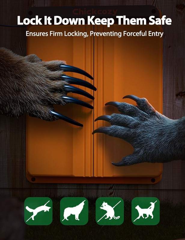 Chickcozy Solar-Powered Automatic Chicken Coop Door Dual Motor Chicken Coop gallery