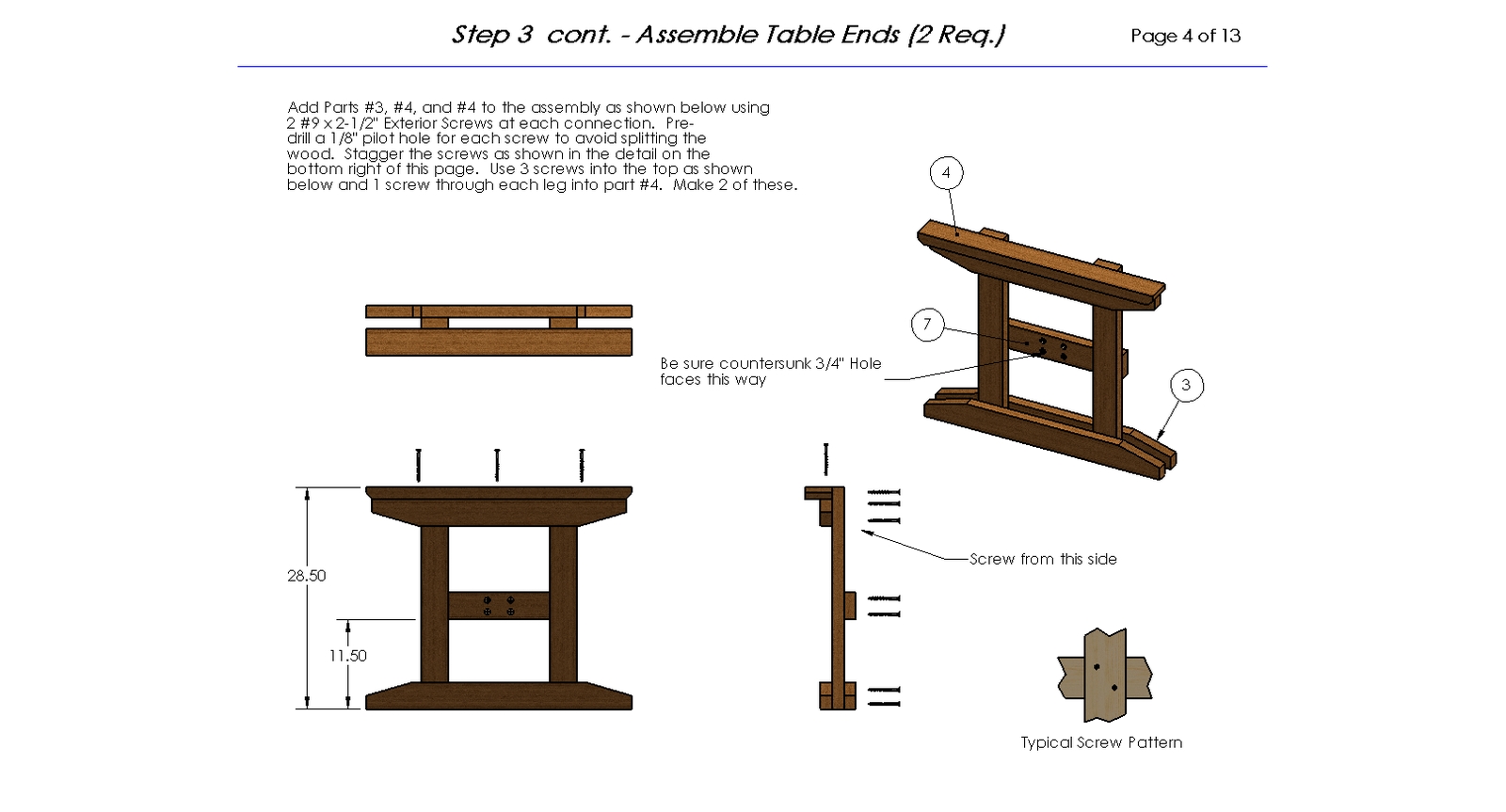 8ft Trestle Style Picnic Table with Benches Plans - Easy to Build gallery