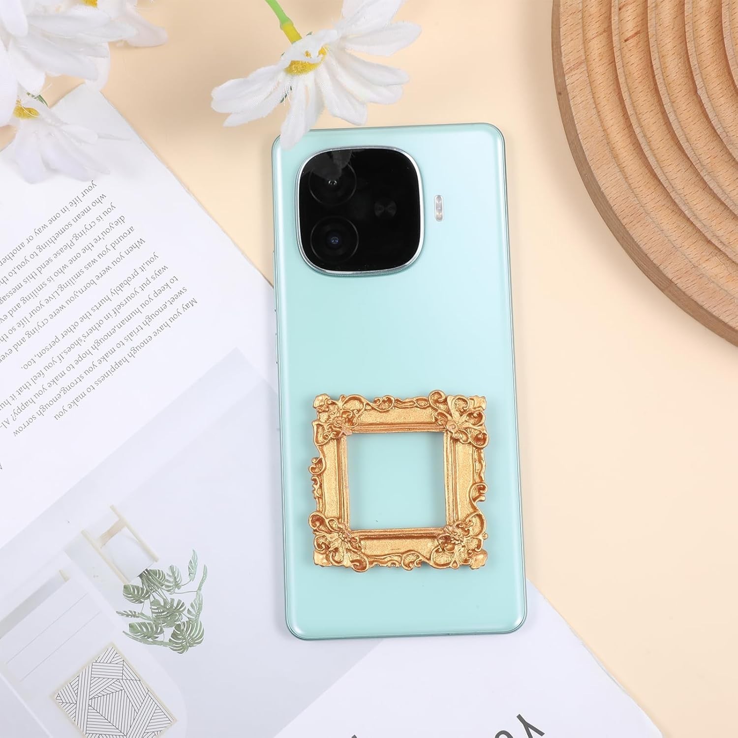 9PCS Mini Gold Frames, Small Gold Picture Frames, Oval Rectangle Antique Resin gallery
