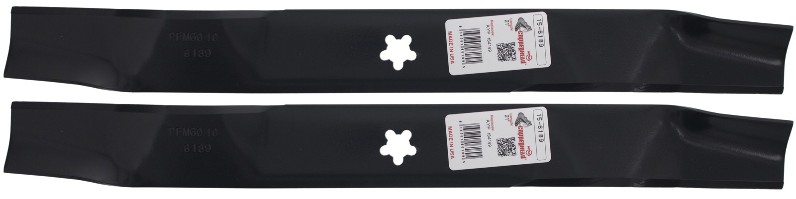2 Rotary® 6189 Mower Blades for AYP Craftsman Husqvarna Poulan 138498 42" Deck gallery