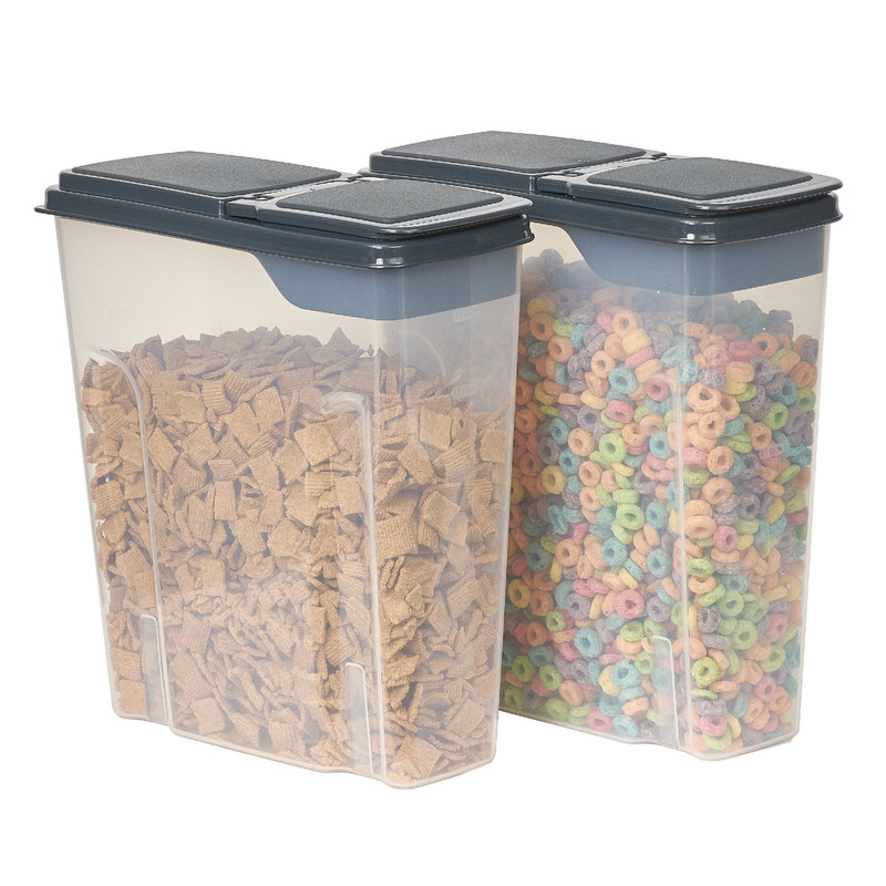 2-Pack Plastic Cereal Keeper Storage Containers, Kitchen Pantry Organizer Canist gallery