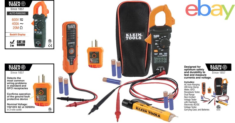 Electrical Testing Kit with Clamp Meter and Non-Contact Voltage Functions gallery