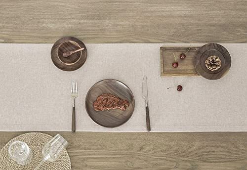 Basic Linen Style Table Runner, 14 x 48 Inch 14x48 Inch Light Natural Chambray gallery