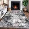IOHOUZE Modern Abstract Area Rugs 5x7 5' x 7' (Rectangular), Black/Grey/White gallery