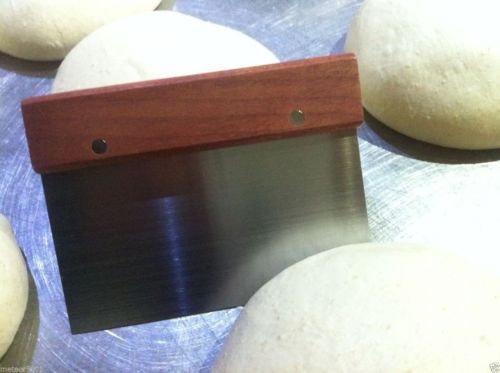 Chopper Scraper Dough Cutter Stainless Steel Griddle Tools Wood Handle Spatula gallery