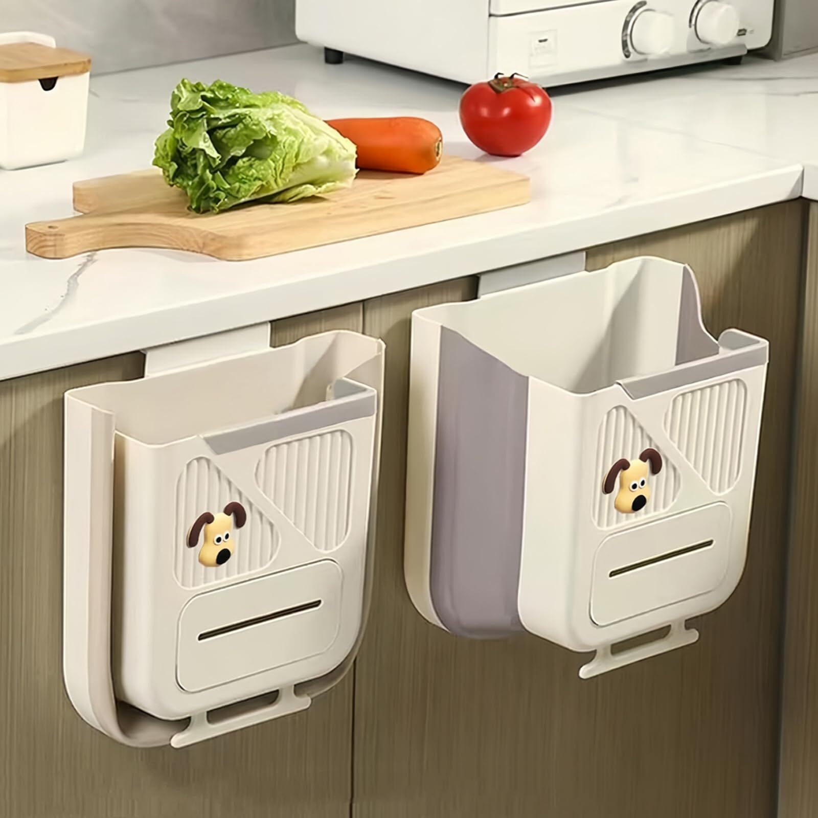 Hanging Trash Can for Kitchen Cabinet Door 2.64 Gallon Hanging Trash Can with... gallery