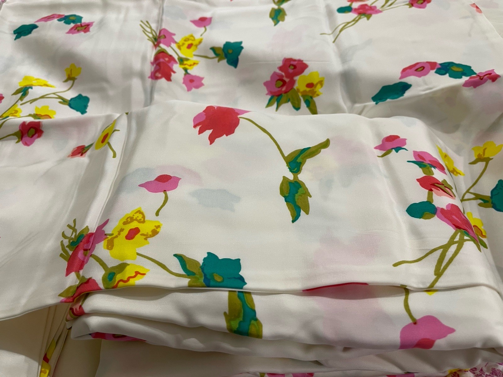 Annie Selke NWT 3pc Twin Sheet Set Taffeta 100% Lyocell Machine Wash gallery