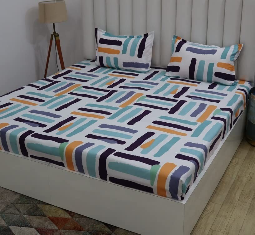 Cotton Flat Double Bedsheets with 2 Pillow Cover IB 12 gallery