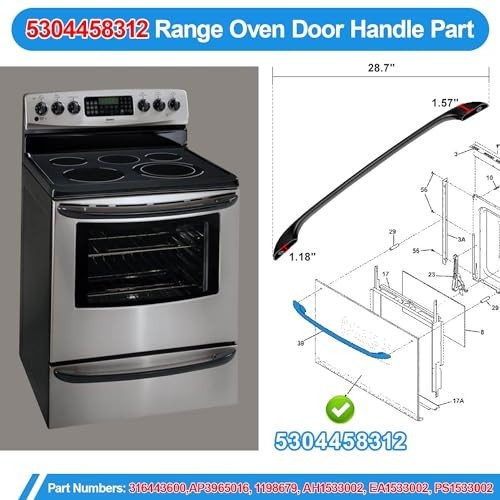 Replacement Oven Door Handle 2-Pack for Electric Range, Compatible with Kenmore, gallery