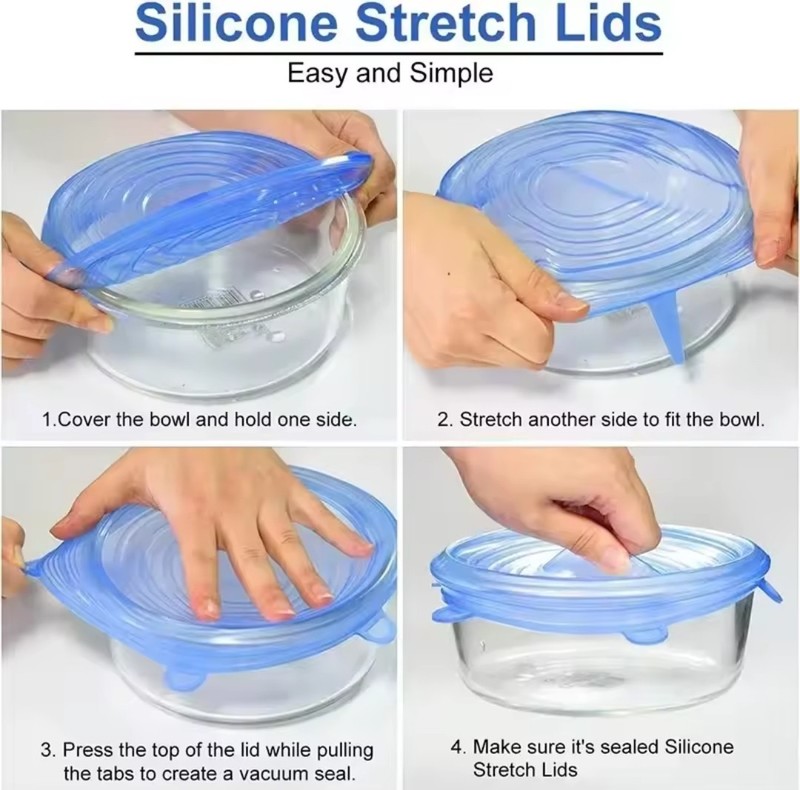 Silicone Stretch Lid Kitchen Accessories Can Be Reused Food Cover Plastic Cover gallery