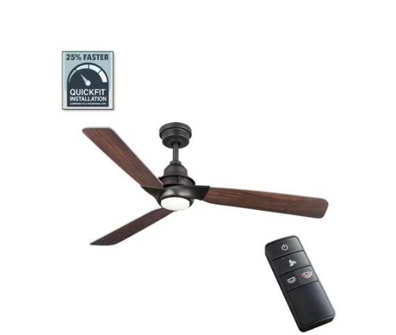 H D Ester 54" White Color Changing LED Indoor/Outdoor Matte Black w/ Lt & Remote gallery