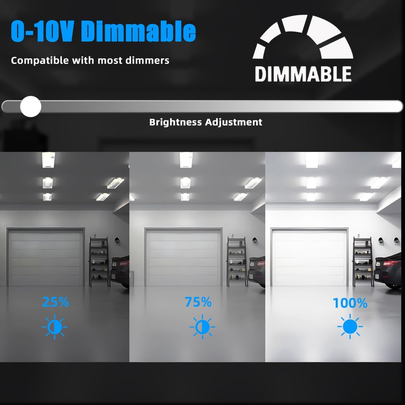 4FT LED Wraparound Light with 3CCT Selectable, 3500K/4000K/5000K, 12 Pack White gallery