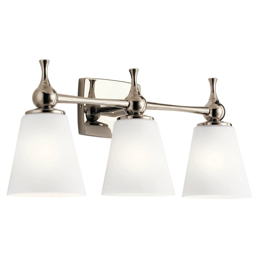 Kichler Cosabella 24 Inch 3 Light Vanity Light With Satin Etched Case Opal In gallery
