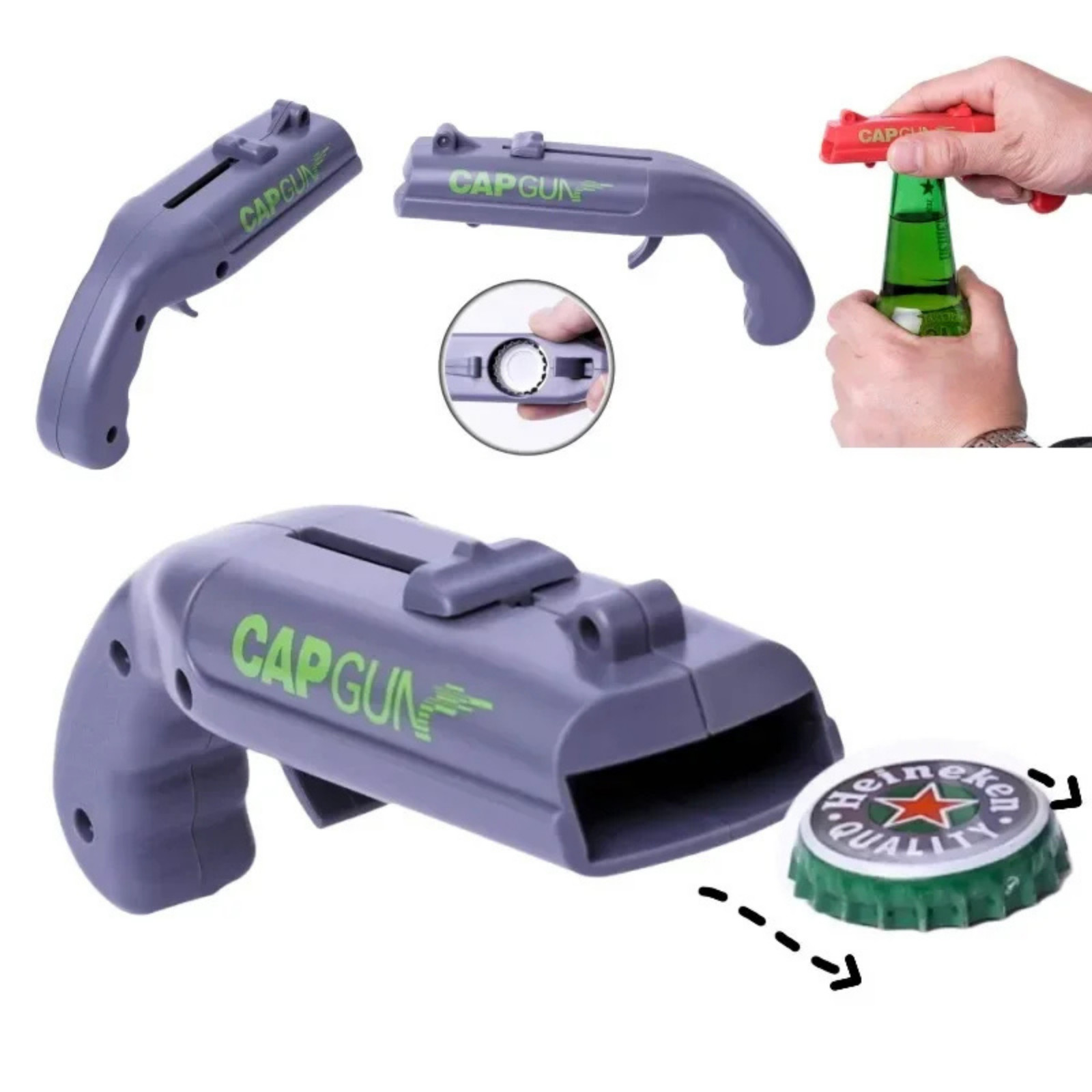 Beer Cap Gun Funny Launcher Shooter Bottle Opener Creative Drinking Game Family gallery