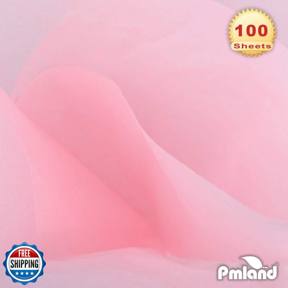 PMLAND Premium Quality Pink Tissue Paper - 100 Sheets (20 x 15 Inches) Bulk f gallery