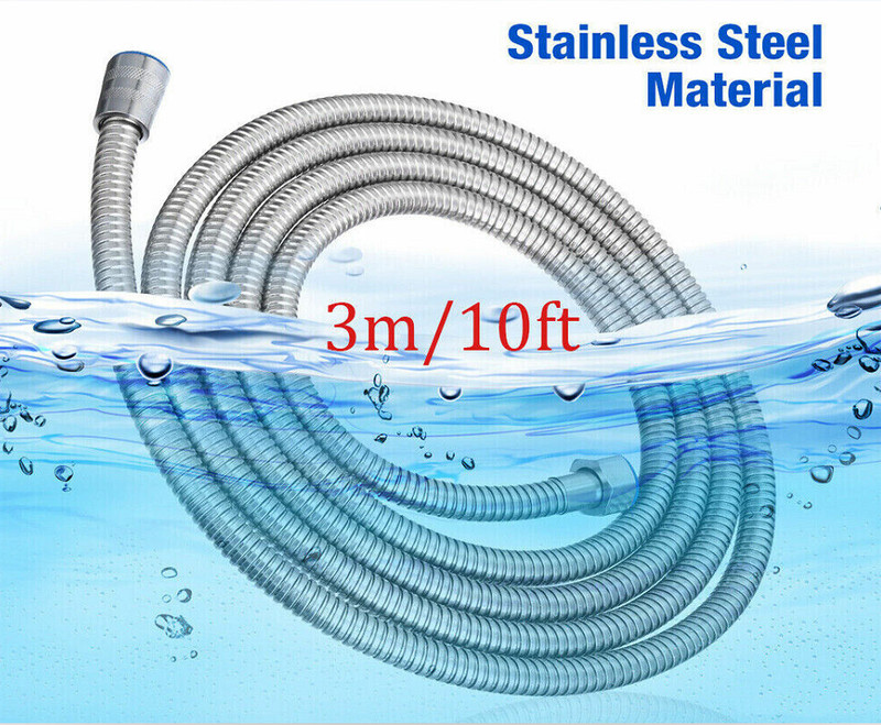 4/5/6.6/10FT Shower Head Hose Extra Long Stainless Steel Bathroom Flexible Tube gallery