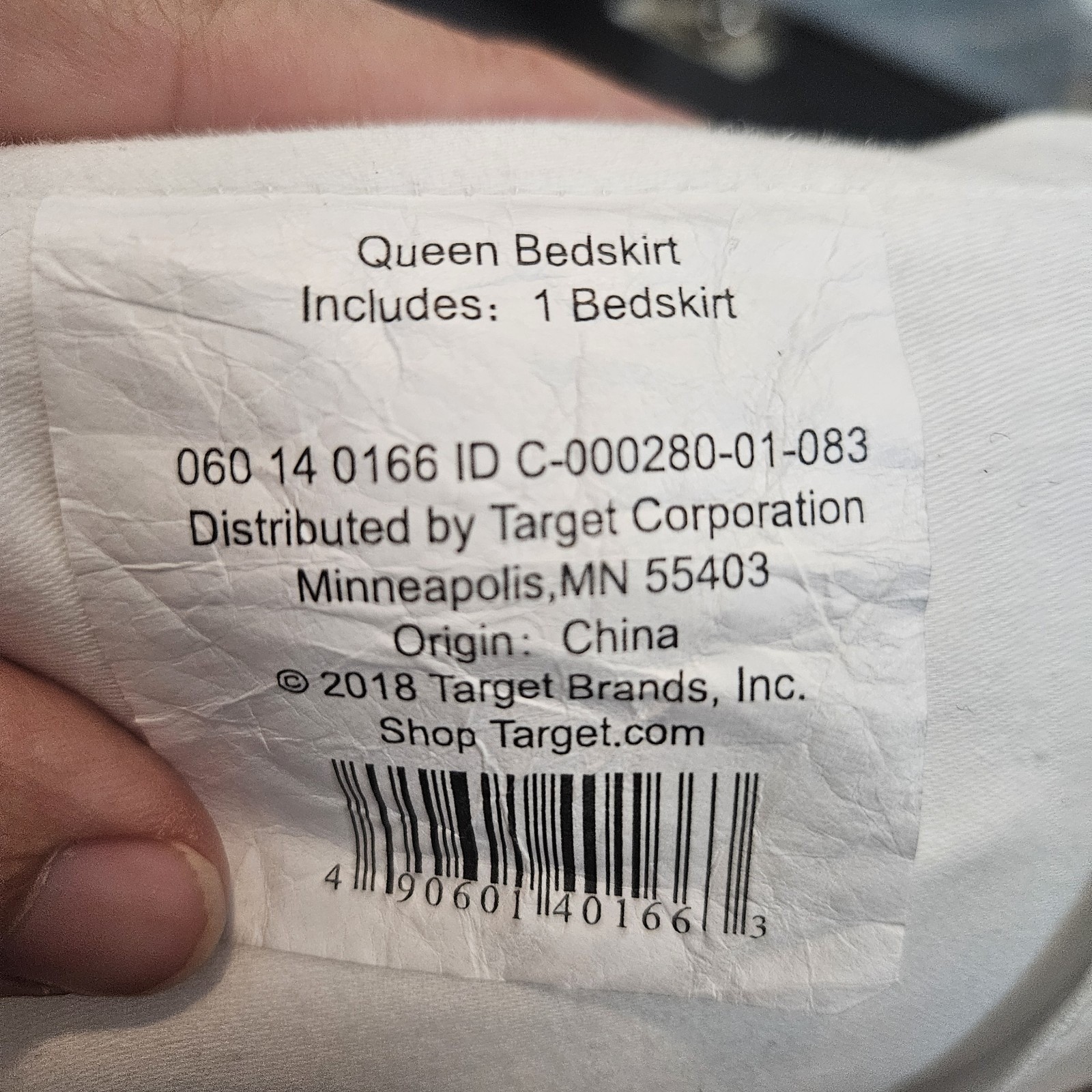 Threshold White Wrinkle-Resistant Cotton Bed Skirt (Queen) New gallery