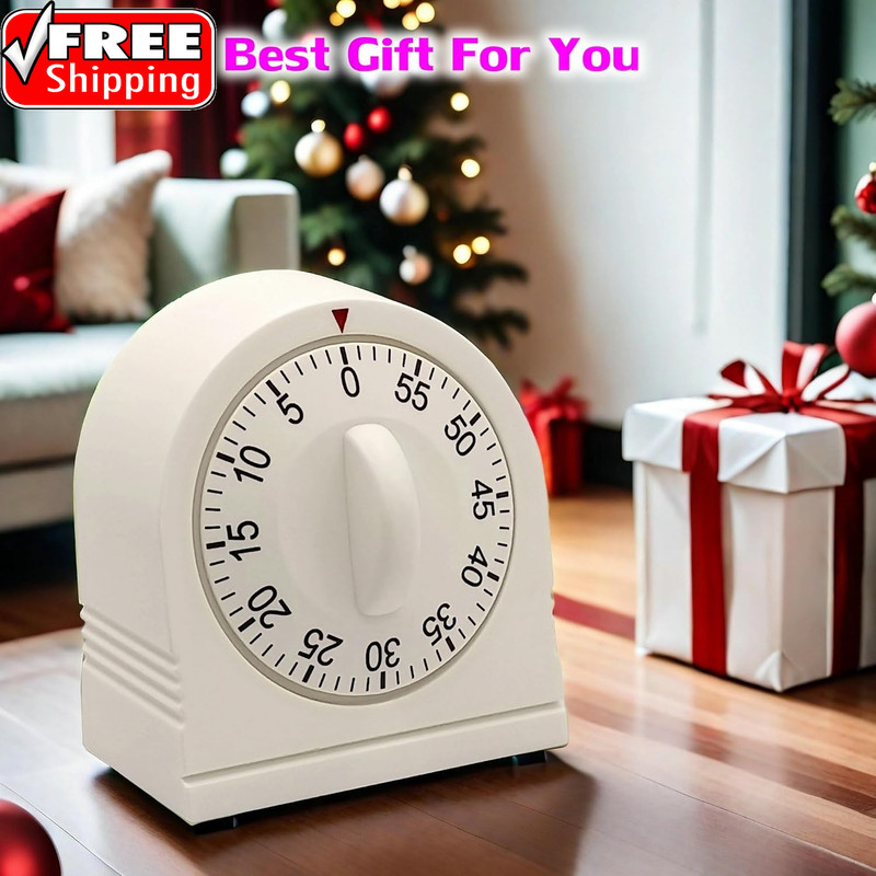 60 Minute Wind up Timer, Visual Mechanical Timer with Loud Alarm, Manual Countdo gallery