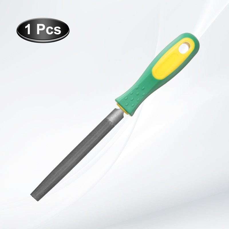 6 Inch Half Round Medium Cut Bastard File Double Teeth with PP Handle gallery