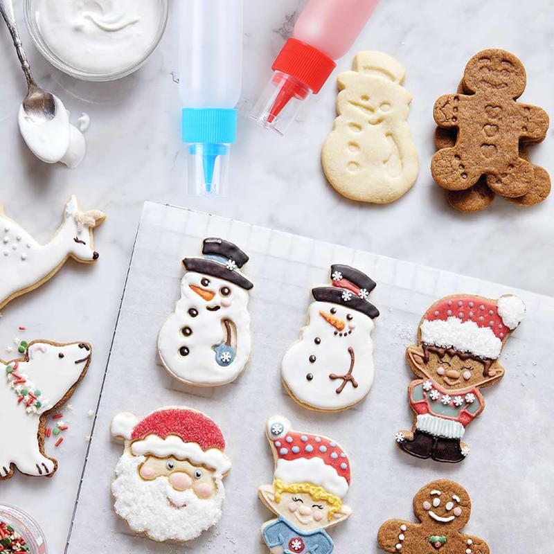 Cookie Icing Bottles, 6 Squeeze Applicator Bottles, 2 each (1, 2 and 4 ounces... gallery