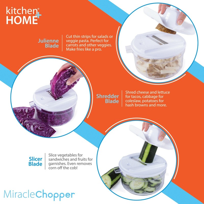 Miracle Chopper Manual Food Processor Salsa Maker, Blender, Slicer and Julienne gallery