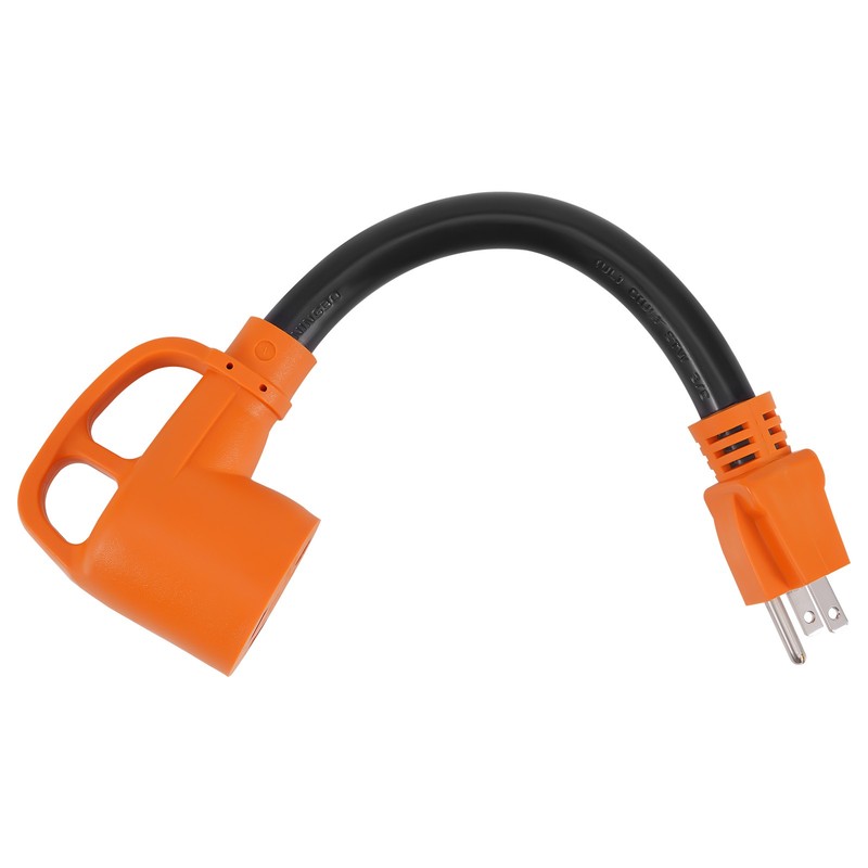 Camping Power Adapter 15A-30A Generator Cable Pure Copper Wire ETL Certified 12" gallery
