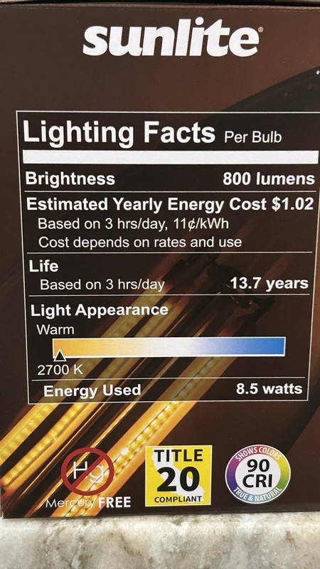 Light Bulb Edison Globe by Sunlite Filament LED G40 8.5 -Watts 100W equiv E26 gallery