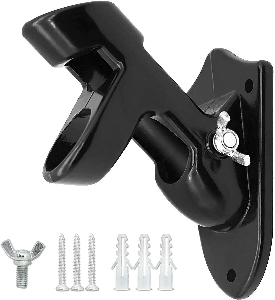 Two-Position Flag Pole Holder Heavy Duty Mounting Bracket with Hard wares Black gallery