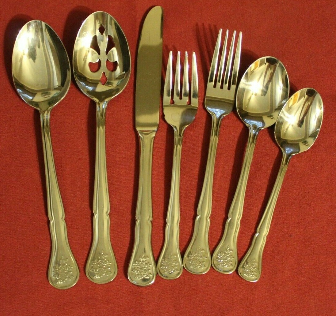 Pfaltzgraff TEA ROSE Stainless Open Stock You Choose Glossy Silverware Flatware gallery