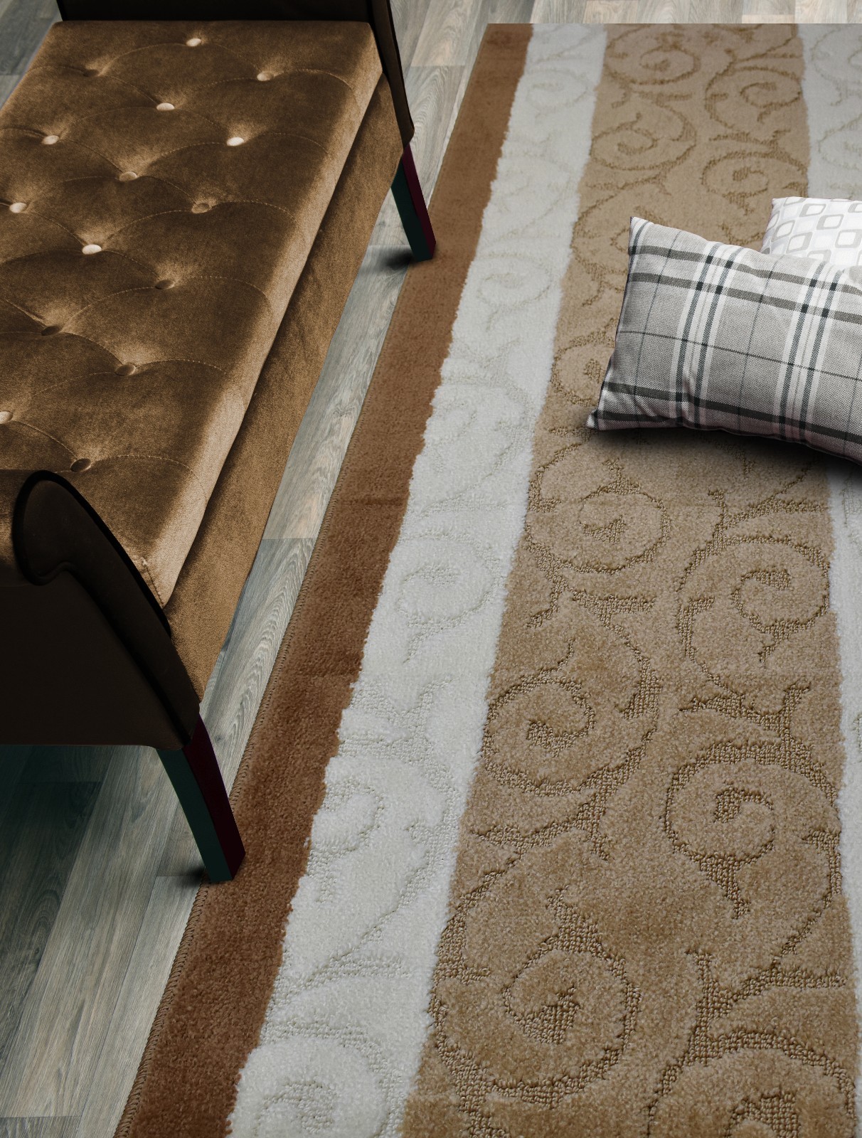 Custom Size Runner Rug, Slip Resistant, 26 Inch Wide X Your Choice of Length gallery