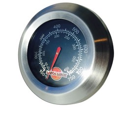 Replacement Flush Mount BBQ Smoker thermometer gas charcoal pit black wsm kettle