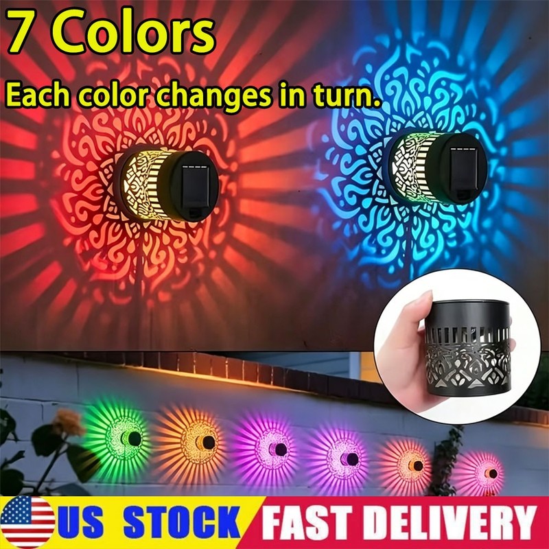 Color Changing Solar Mandala Projection Outdoor Decor Lights gallery