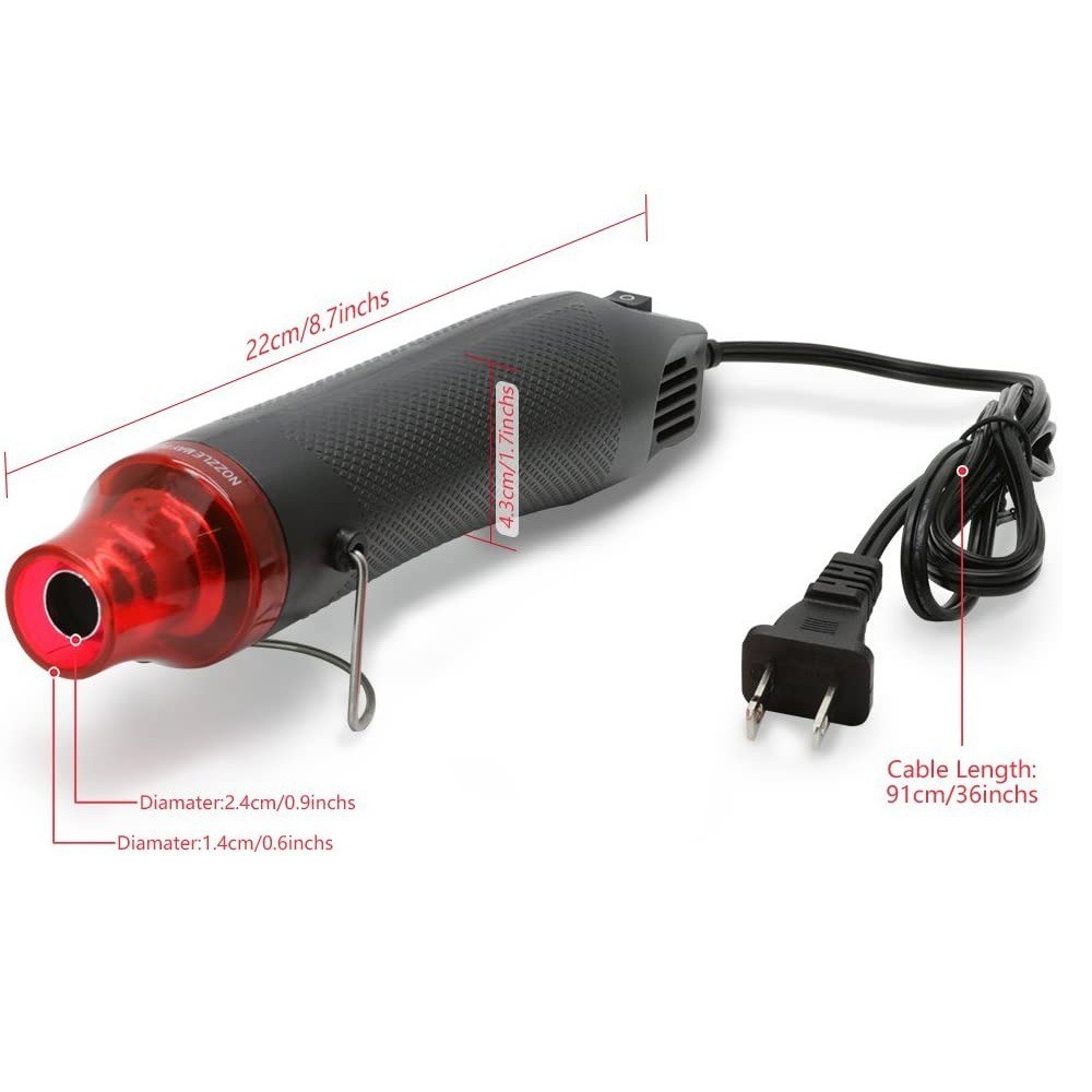 300W Hot Air Gun Mini Portable Handheld Heat Tool for DIY Craft Shrink Wrapping gallery