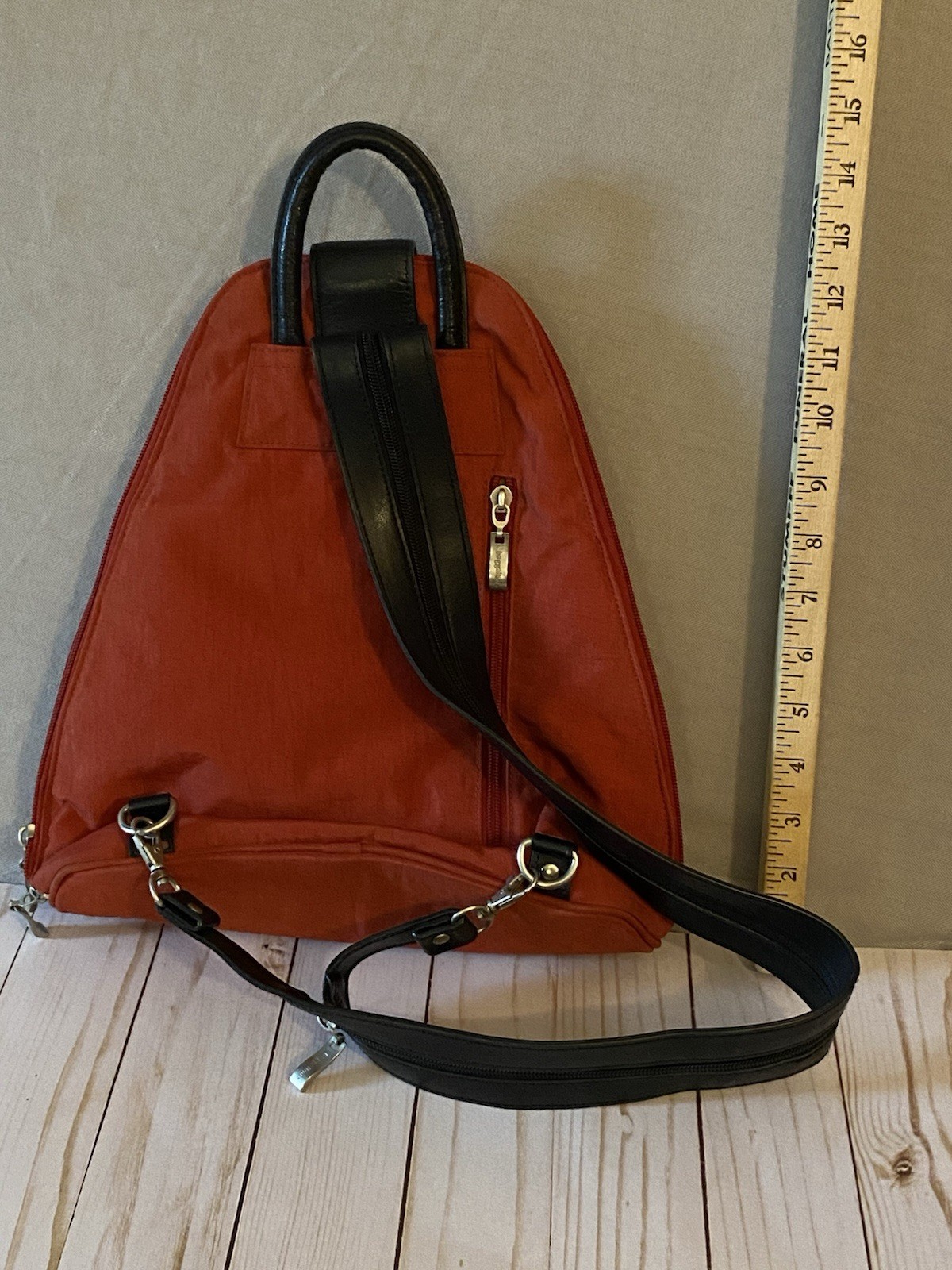 Baggallini Metro Convertible Backpack Nylon Rusty Red 2