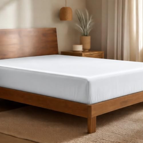 100% Rayon Made from Bamboo Luxury Fitted Sheet - Deep Pockets - Queen White gallery