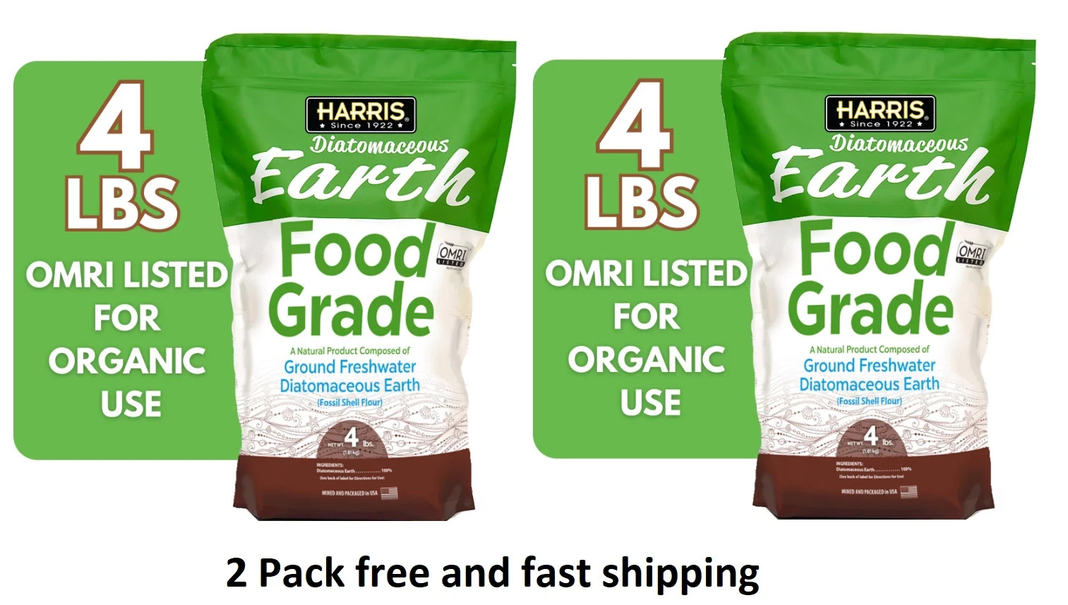 (2 Pack) 4 lbs. (64 oz.) Diatomaceous Earth Food Grade 100% gallery