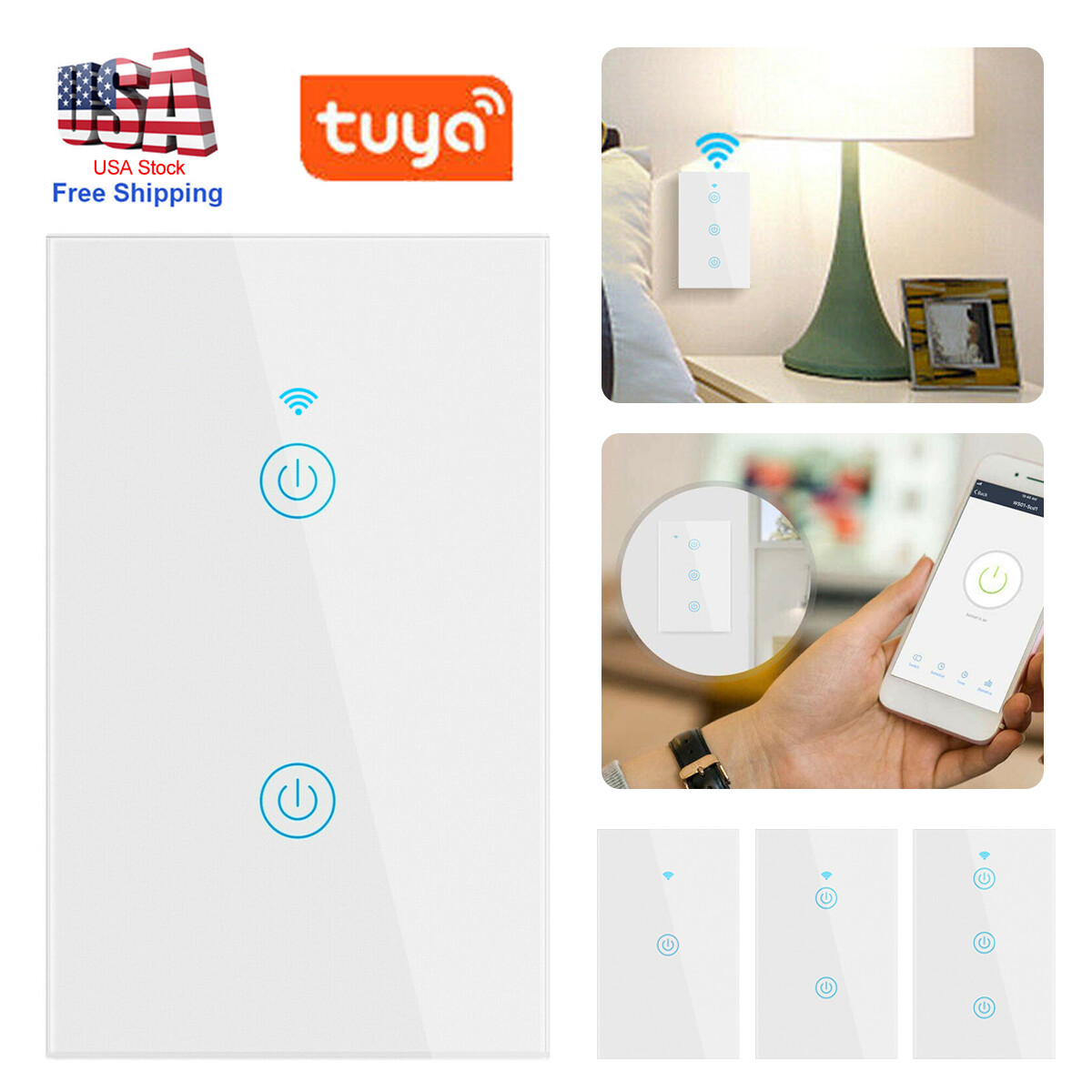 Smart WiFi Light Switch Remote Alexa/Google Home IFTTT Voice Control Smart Life gallery