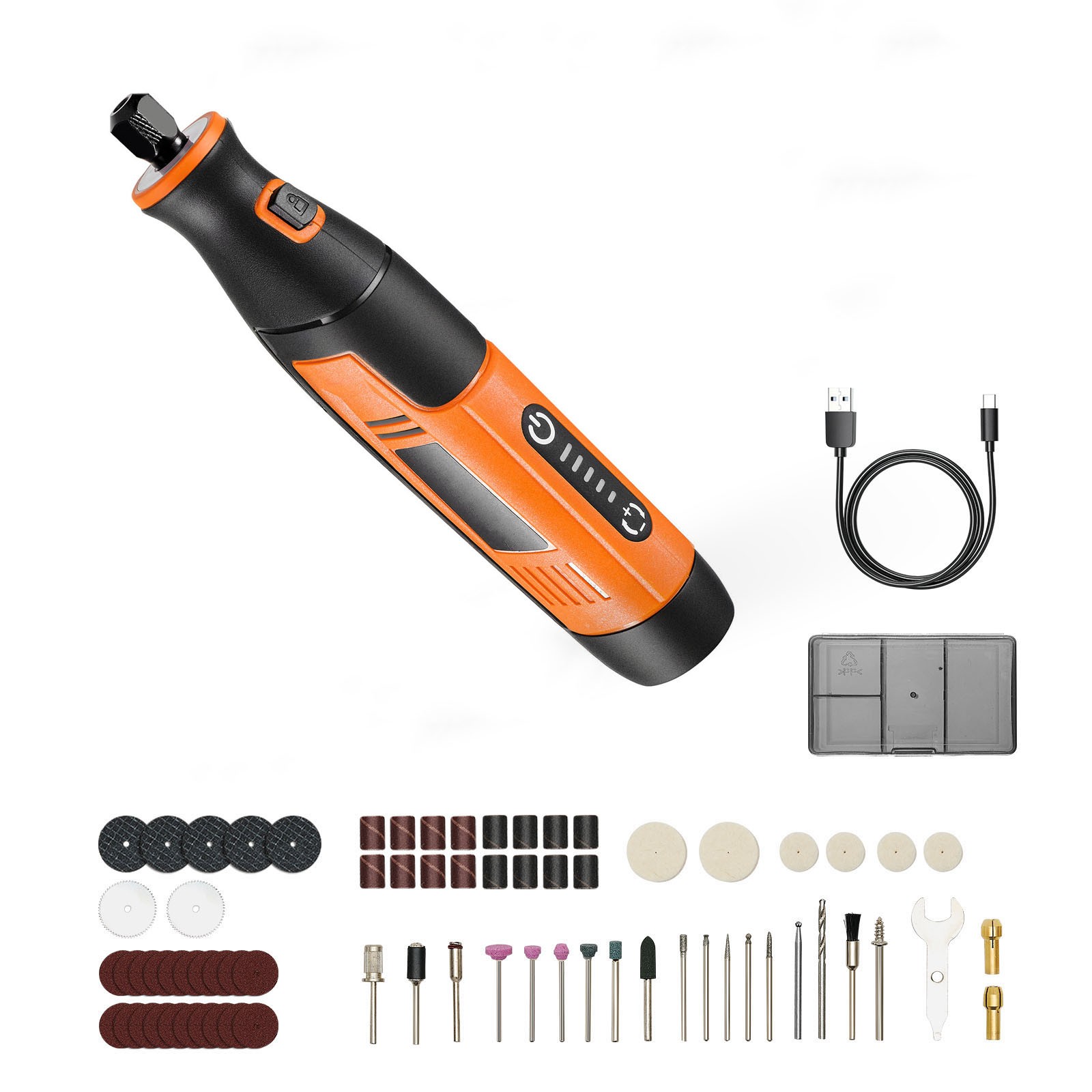 Uimoso 73-Piece Cordless Rotary Tool Kit with 5-Speed Settings 7000-20000 RPM gallery