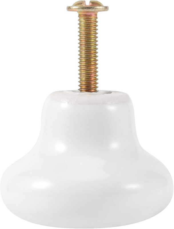 KEILEOHO 25 Pack Ceramic Cabinet Knobs, 1.26Inch/32Mm White Drawer Knobs with Sc gallery