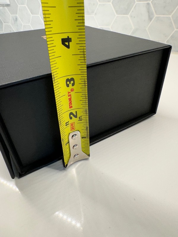 Versace 6”x7”x3” Small Empty Black GIFT BOX Logo for Bag Sturdy For Small Item gallery